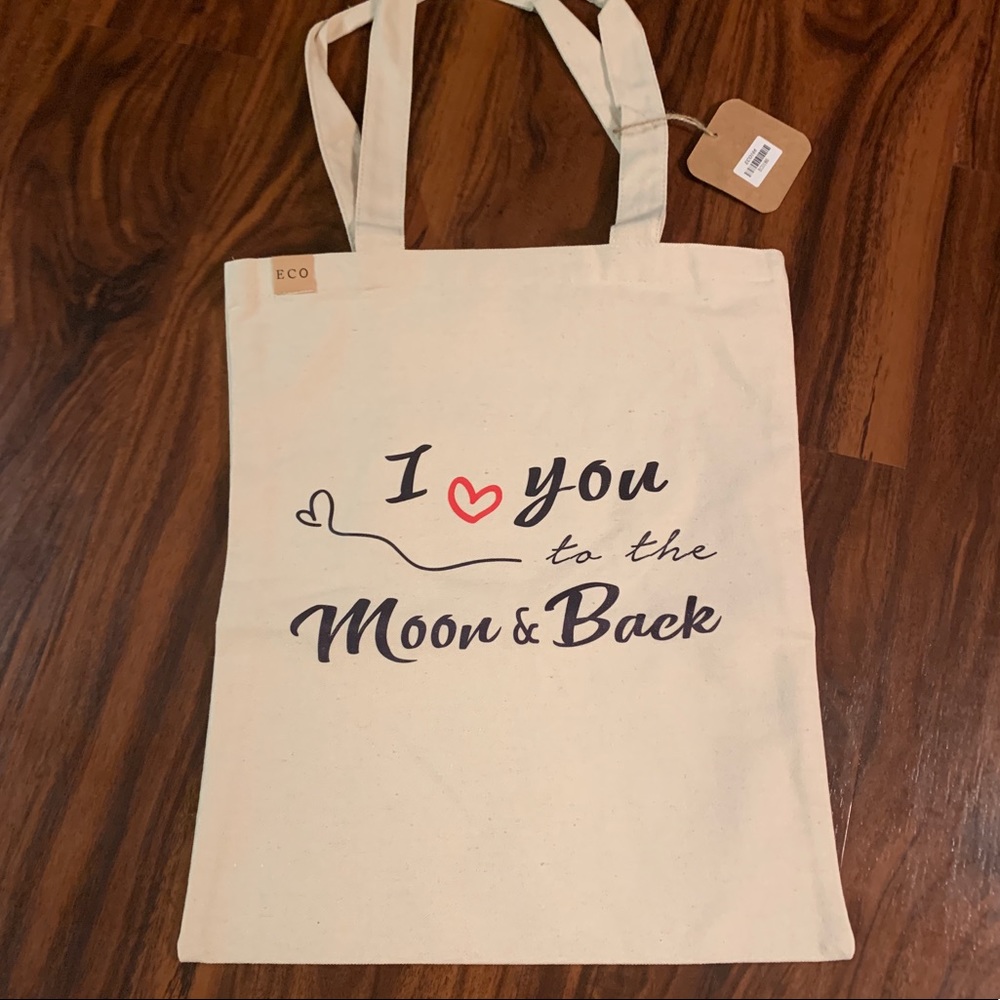 I Love You To The Moon & Back Eco Tote Bag NWT ❤️